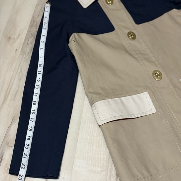 Coach Women's Trench Coat in Navy and Beige Size xs - Picture 15 of 15